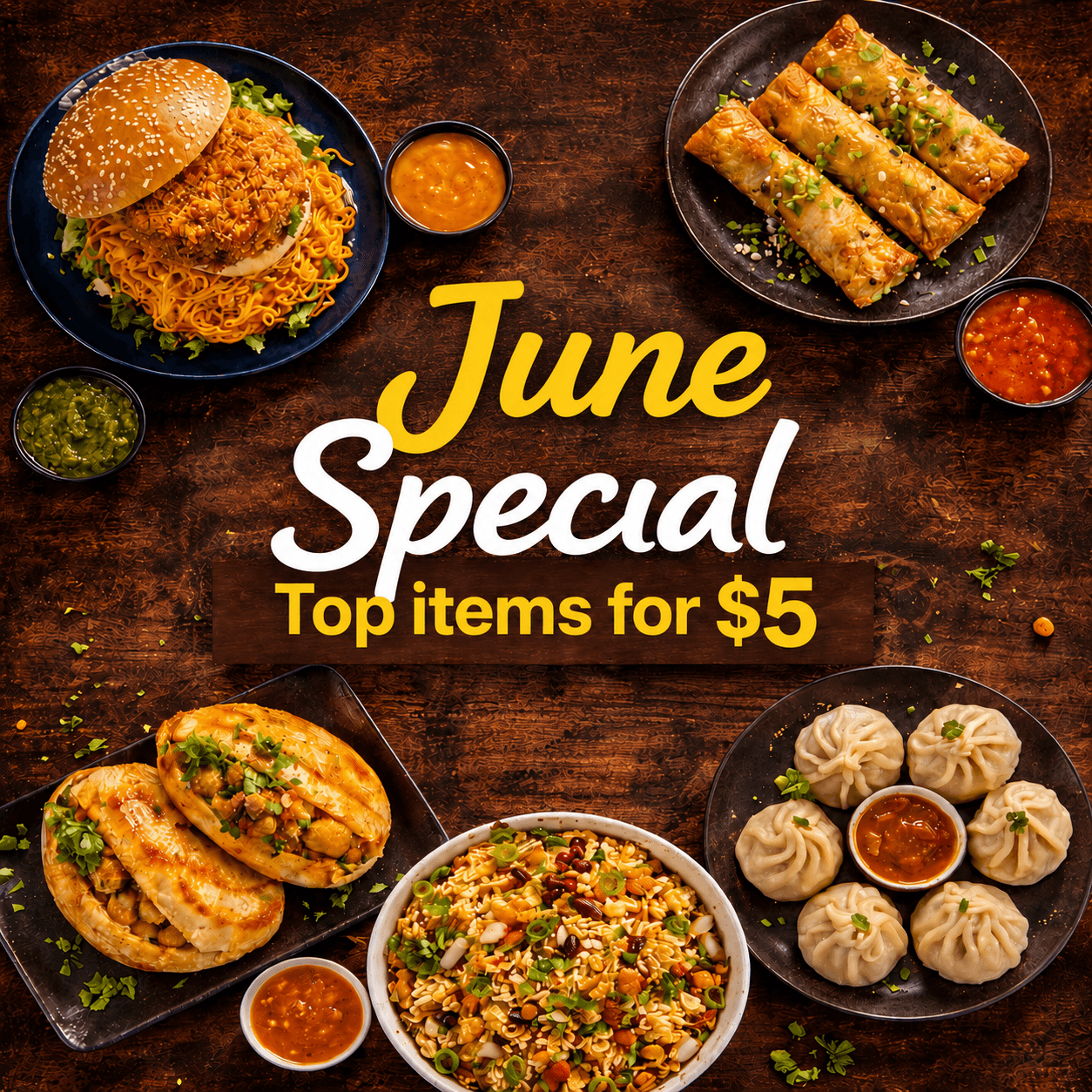 Restaurant hero background showcasing our signature dishes